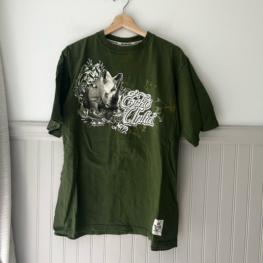 Y2K Ecko Unlimited Men’s Large Green Graphic Short Sleeve Tee